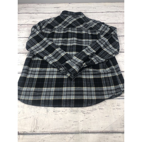 MOUNTAIN KHAKIS plaid flannel button down blue western shirt w/pocket Mens XL - Picture 10 of 11